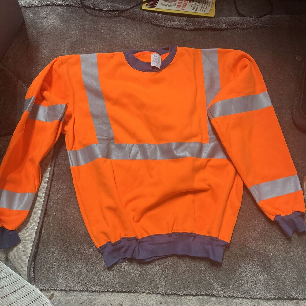 OCCULUX LUX-SWT3-O-L Class 3 Crew Sweatshirts, Orange